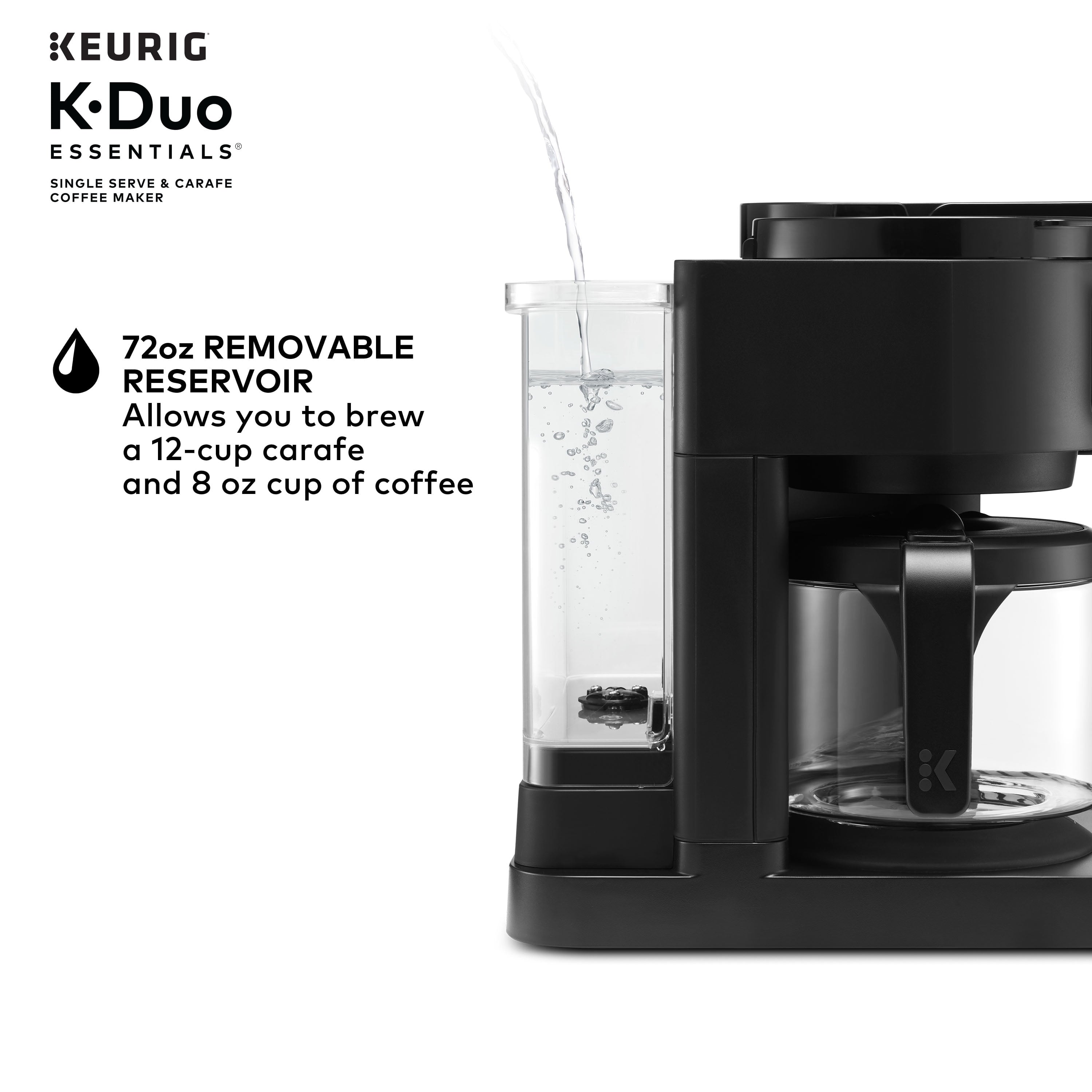 Keurig K-Duo Essentials Hot & Iced Single Serve K-Cup Pod & Carafe Coffee Maker, Gen 2