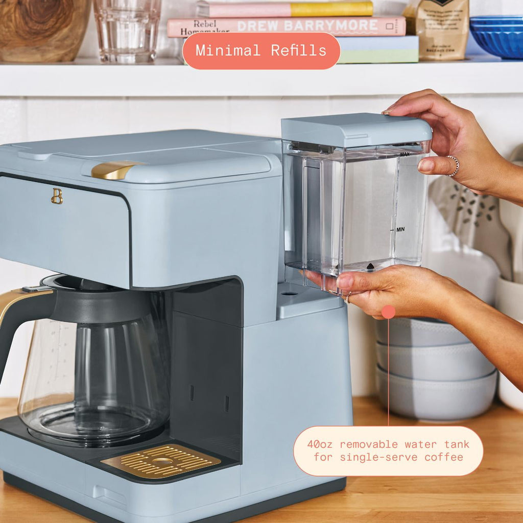 Beautiful Multi-Brew Coffee Maker, 12-Cup and Single-Serve Coffee Machine, Black Sesame by Drew Barrymore
