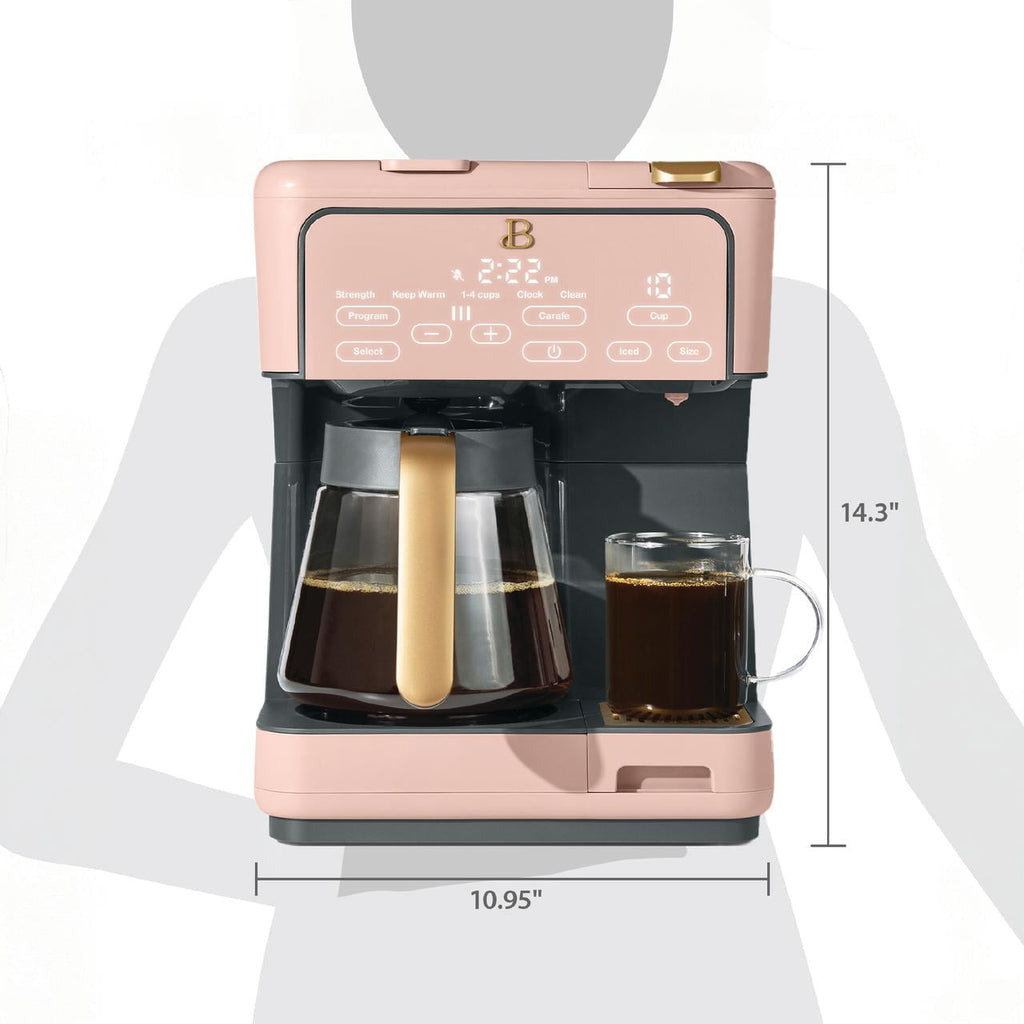 Beautiful Multi-Brew Coffee Maker, 12-Cup and Single-Serve Coffee Machine, Black Sesame by Drew Barrymore