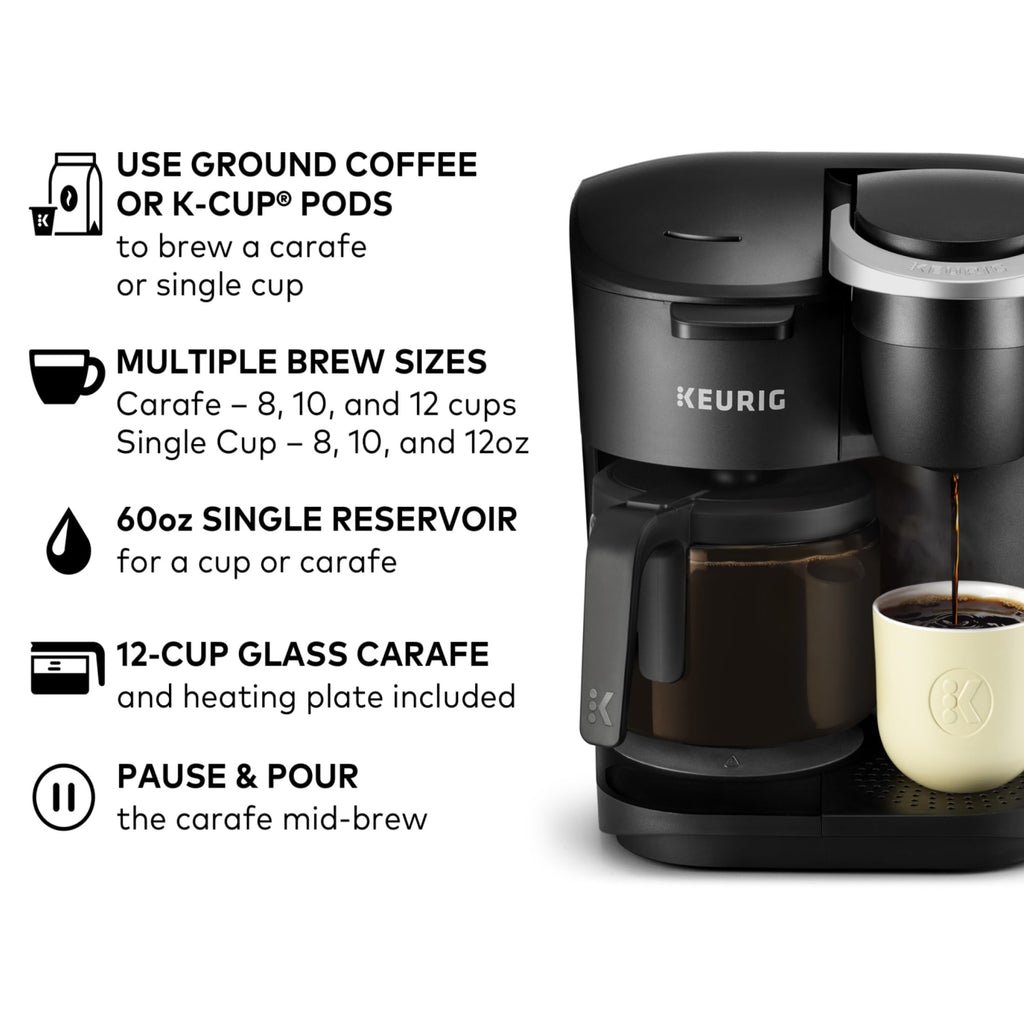 Keurig K-Duo Essentials Moonlight Gray Single-Serve K-Cup Coffee Maker