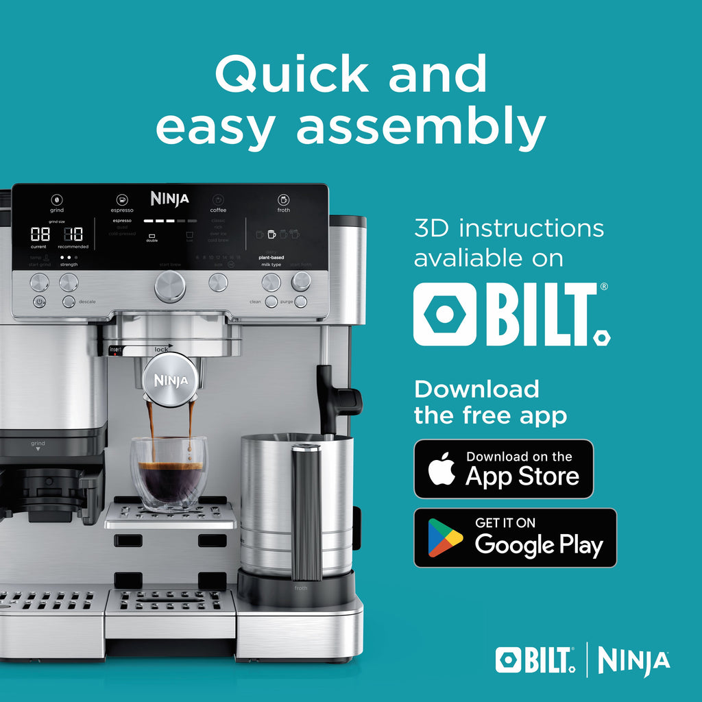 Ninja Luxe Café Premier Espresso Machine & Drip Coffee Maker, Rapid Cold Brew, Integrated Grinder, Assisted Tamper, Hands-Free Frother for Cappuccinos, Dairy or Non-Dairy, ES600 Stainless Steel
