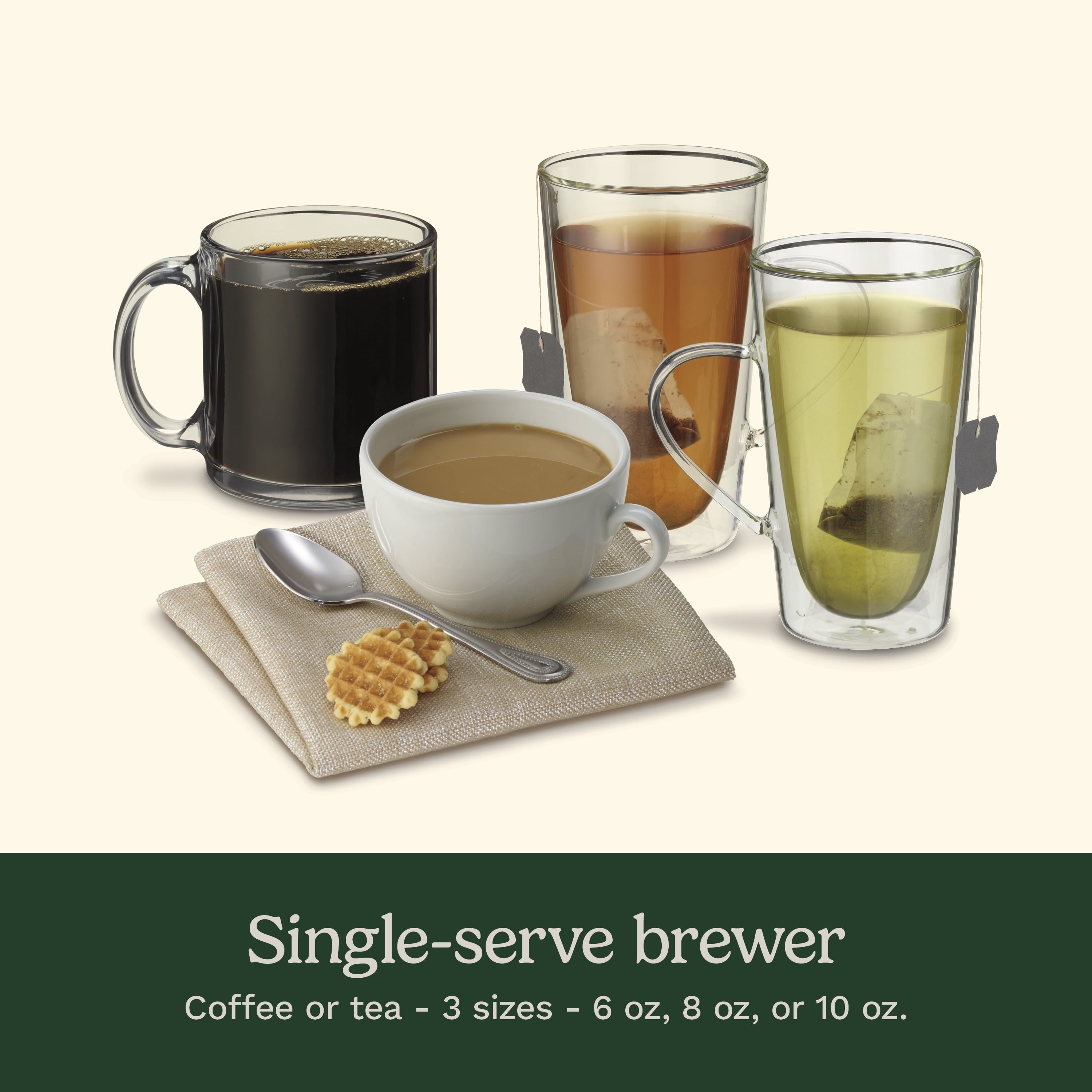 Cuisinart Premium Single Serve Brewer + Hot Water Coffee-Maker Combo