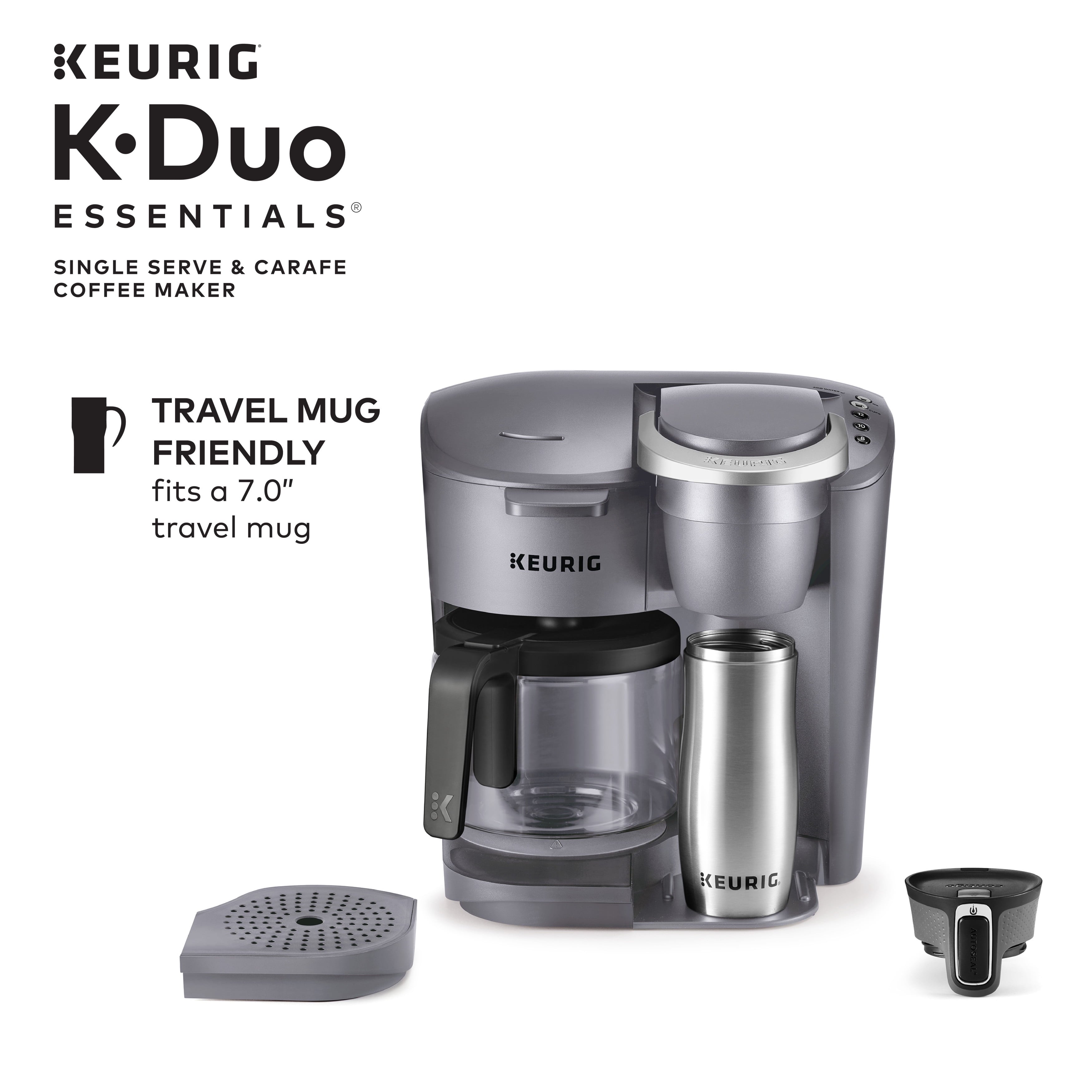 Keurig K-Duo Essentials Moonlight Gray Single-Serve K-Cup Coffee Maker