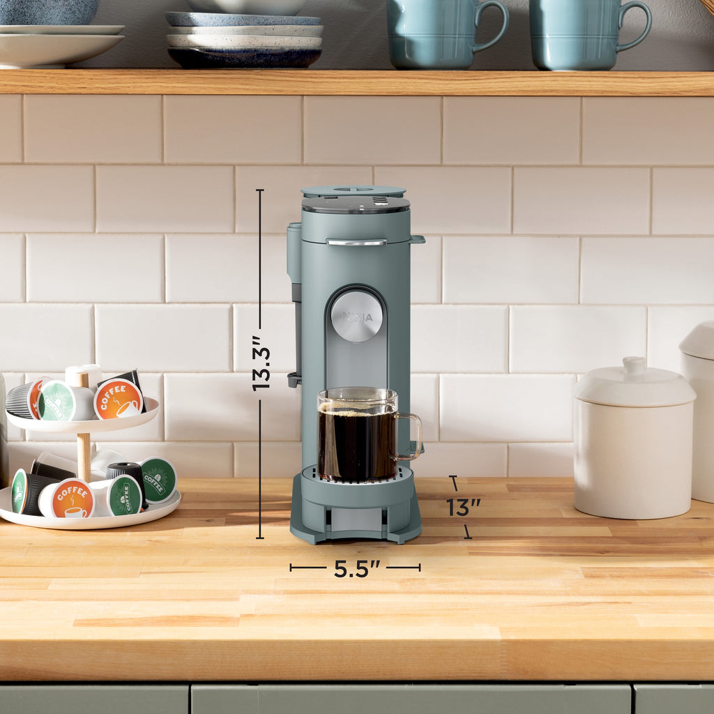Ninja Pods & Grounds Specialty Single-Serve Coffee Maker, K-Cup Pod Compatible, Built-In Milk Frother, PB051, Black