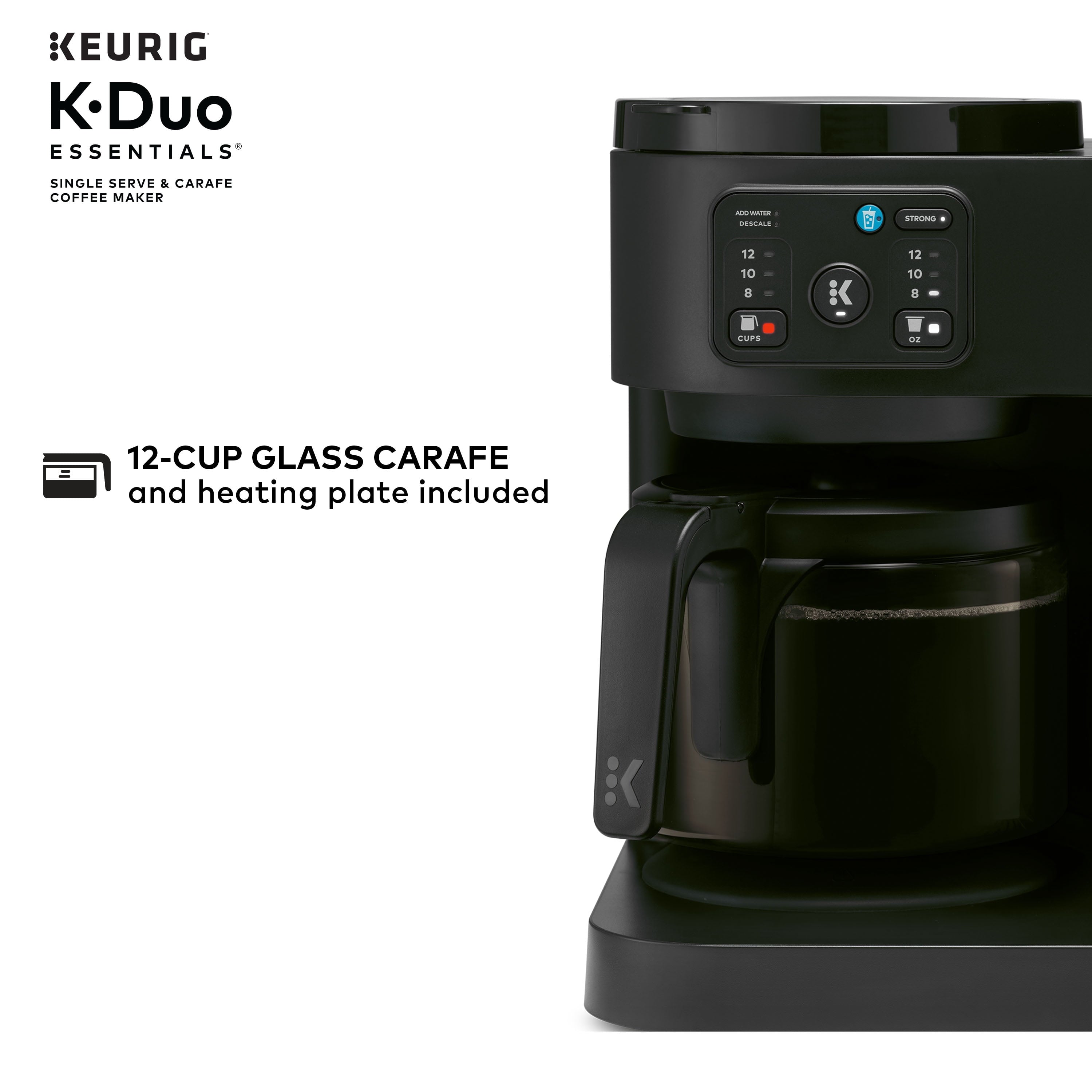 Keurig K-Duo Essentials Hot & Iced Single Serve K-Cup Pod & Carafe Coffee Maker, Gen 2