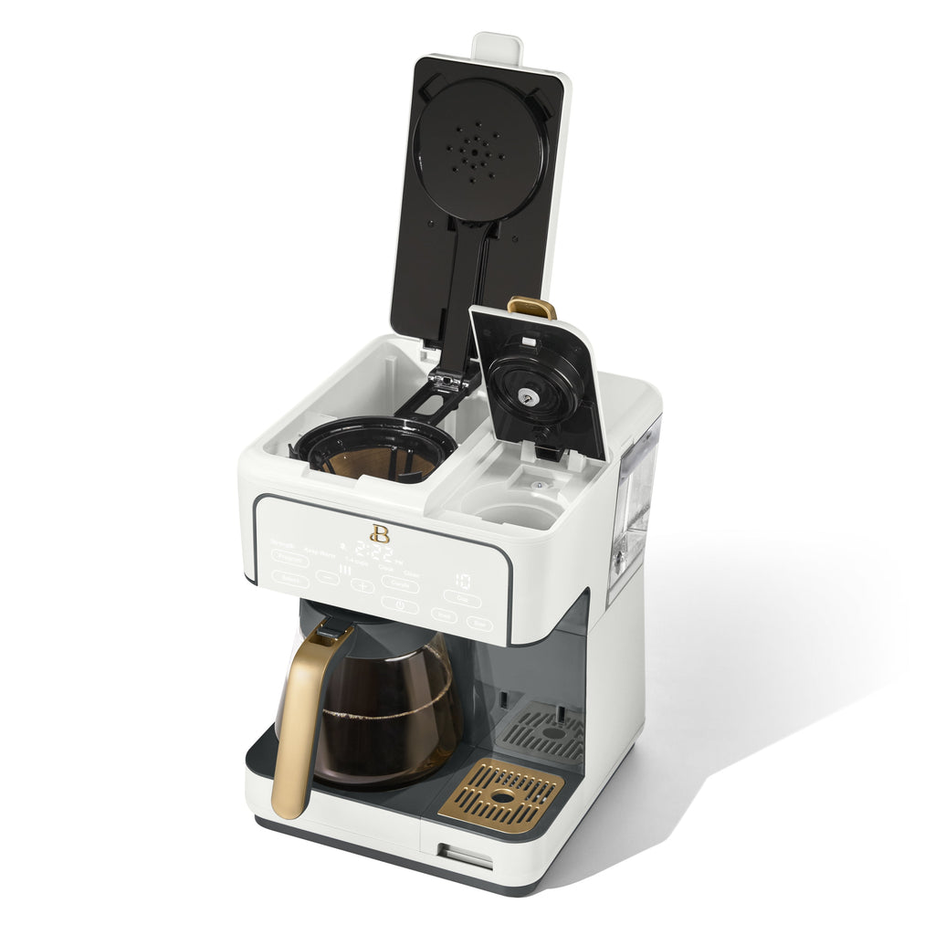 Beautiful Multi-Brew Coffee Maker, 12-Cup and Single-Serve Coffee Machine, Black Sesame by Drew Barrymore