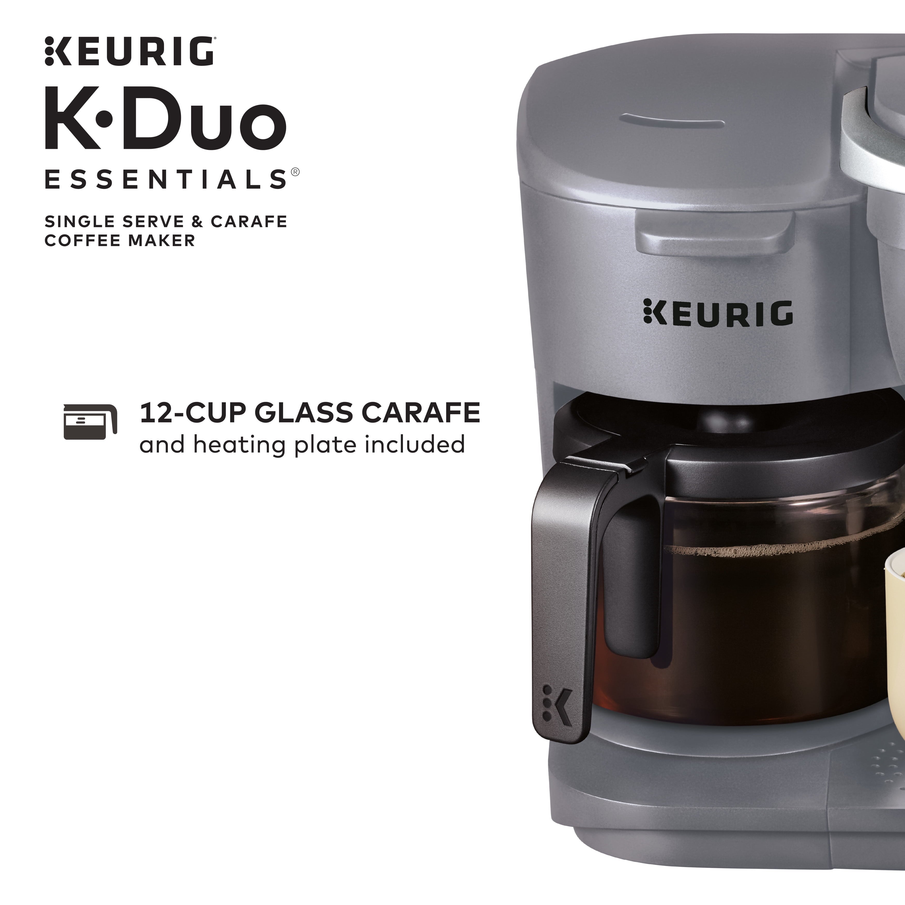Keurig K-Duo Essentials Moonlight Gray Single-Serve K-Cup Coffee Maker