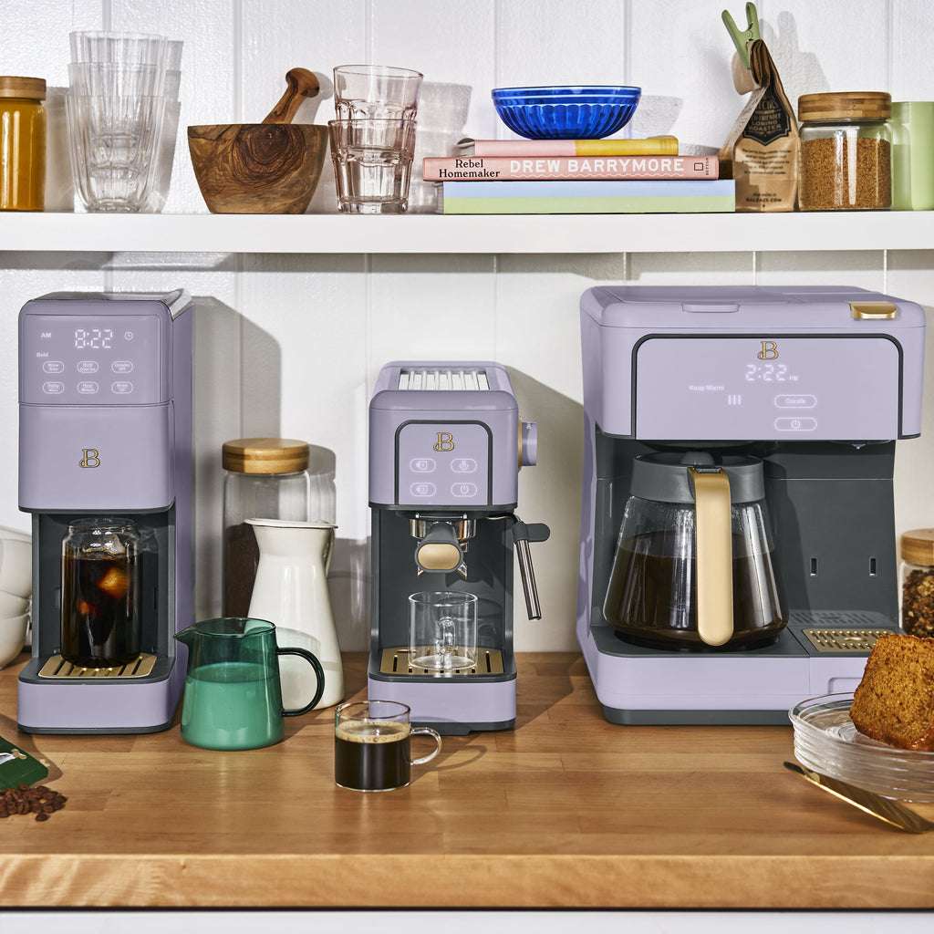 Beautiful Multi-Brew Coffee Maker, 12-Cup and Single-Serve Coffee Machine, Black Sesame by Drew Barrymore