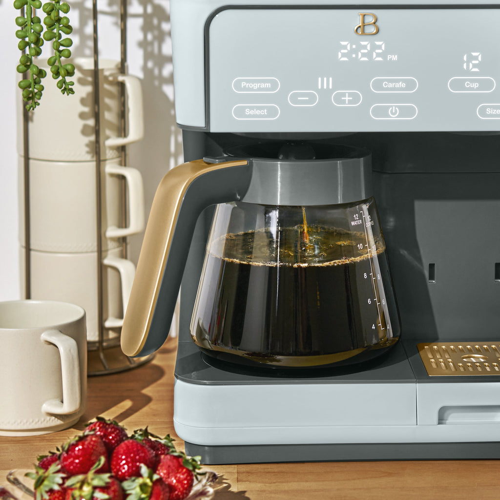 Beautiful Multi-Brew Coffee Maker, 12-Cup and Single-Serve Coffee Machine, Black Sesame by Drew Barrymore
