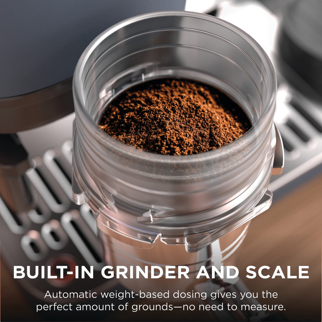 Ninja Luxe Café Premier Espresso Machine & Drip Coffee Maker, Rapid Cold Brew, Integrated Grinder, Assisted Tamper, Hands-Free Frother for Cappuccinos, Dairy or Non-Dairy, ES600 Stainless Steel