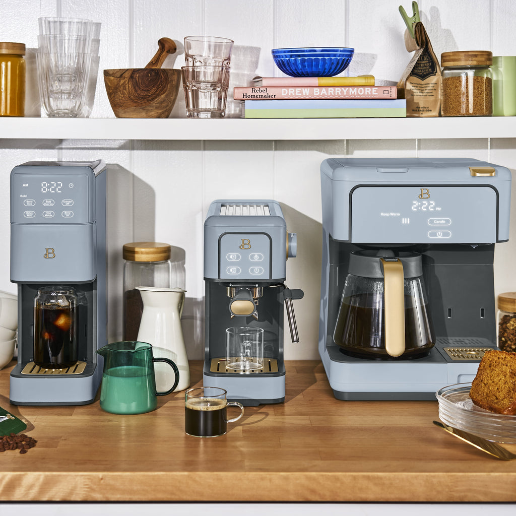 Beautiful Multi-Brew Coffee Maker, 12-Cup and Single-Serve Coffee Machine, Black Sesame by Drew Barrymore