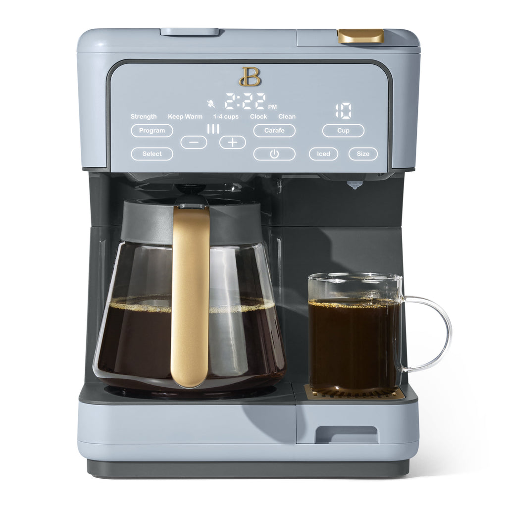 Beautiful Multi-Brew Coffee Maker, 12-Cup and Single-Serve Coffee Machine, Black Sesame by Drew Barrymore