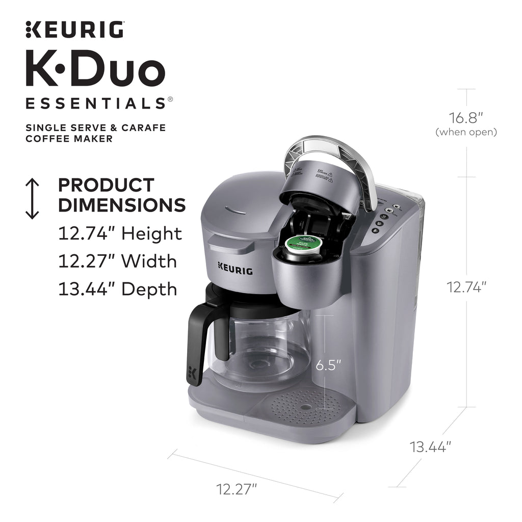 Keurig K-Duo Essentials Moonlight Gray Single-Serve K-Cup Coffee Maker