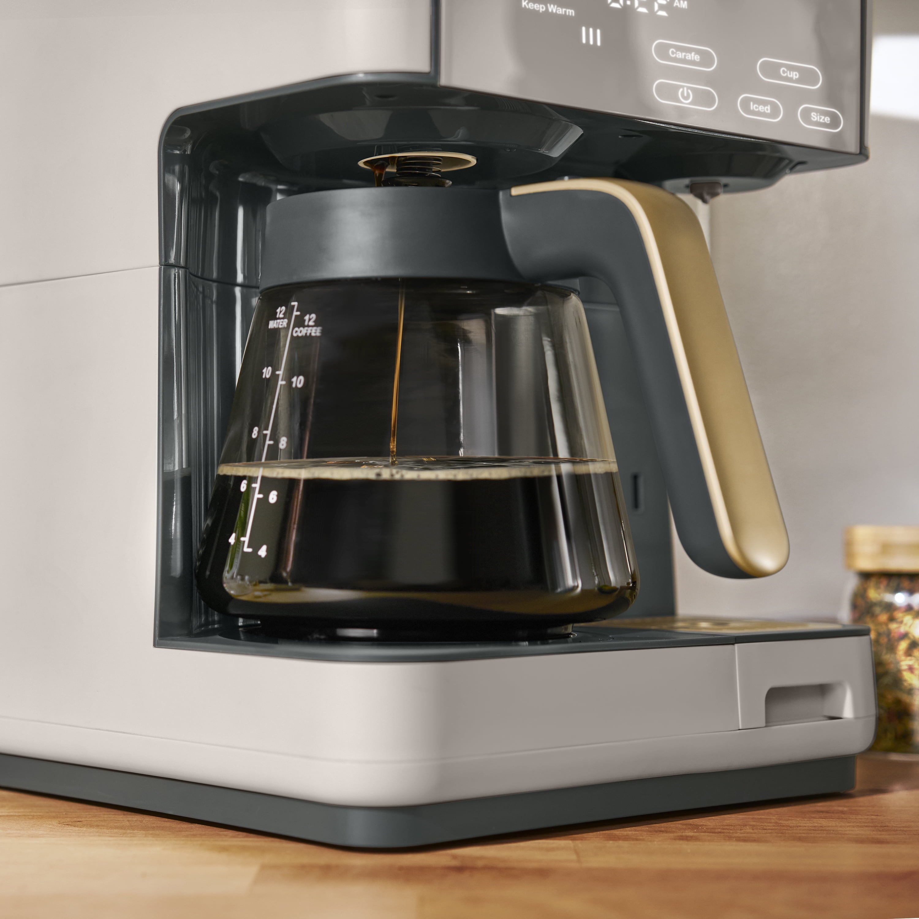 Beautiful Multi-Brew Coffee Maker, 12-Cup and Single-Serve Coffee Machine, Black Sesame by Drew Barrymore