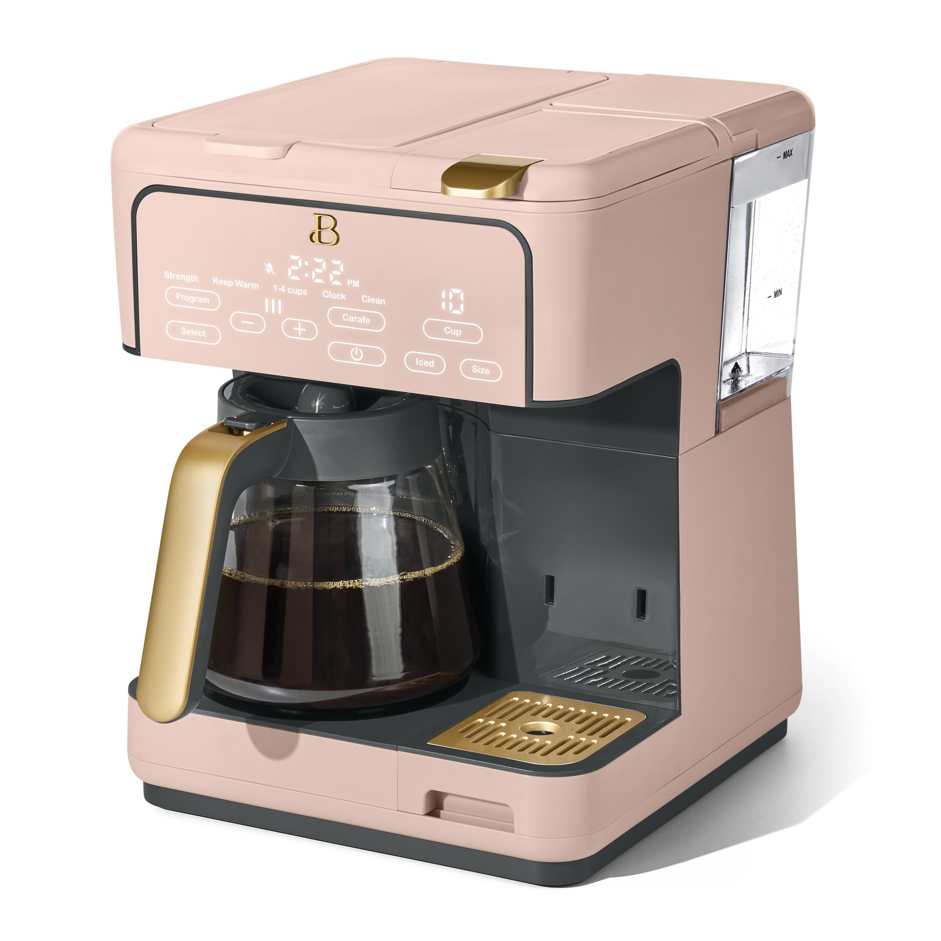Beautiful Multi-Brew Coffee Maker, 12-Cup and Single-Serve Coffee Machine, Black Sesame by Drew Barrymore