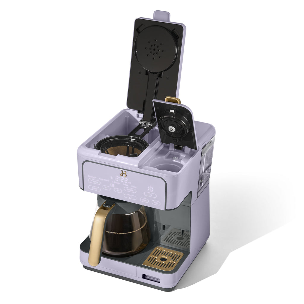 Beautiful Multi-Brew Coffee Maker, 12-Cup and Single-Serve Coffee Machine, Black Sesame by Drew Barrymore