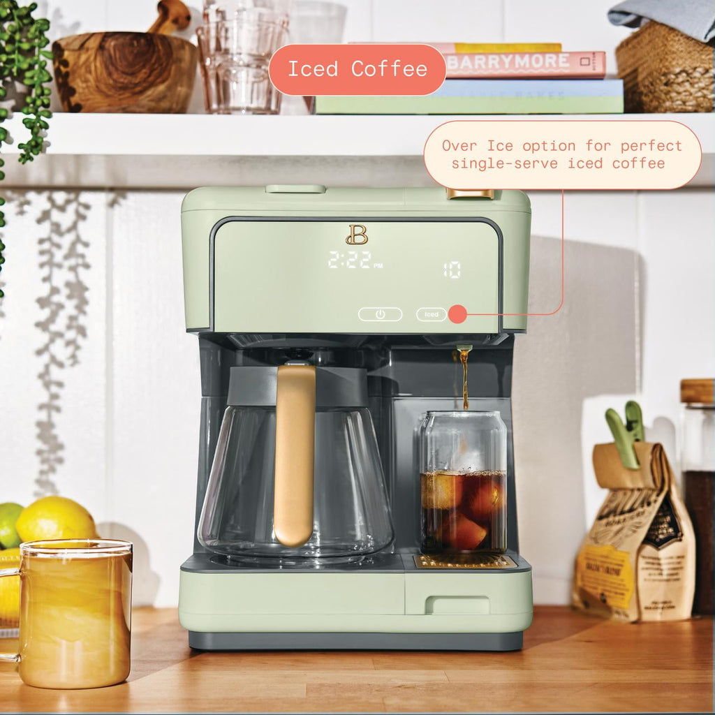 Beautiful Multi-Brew Coffee Maker, 12-Cup and Single-Serve Coffee Machine, Black Sesame by Drew Barrymore
