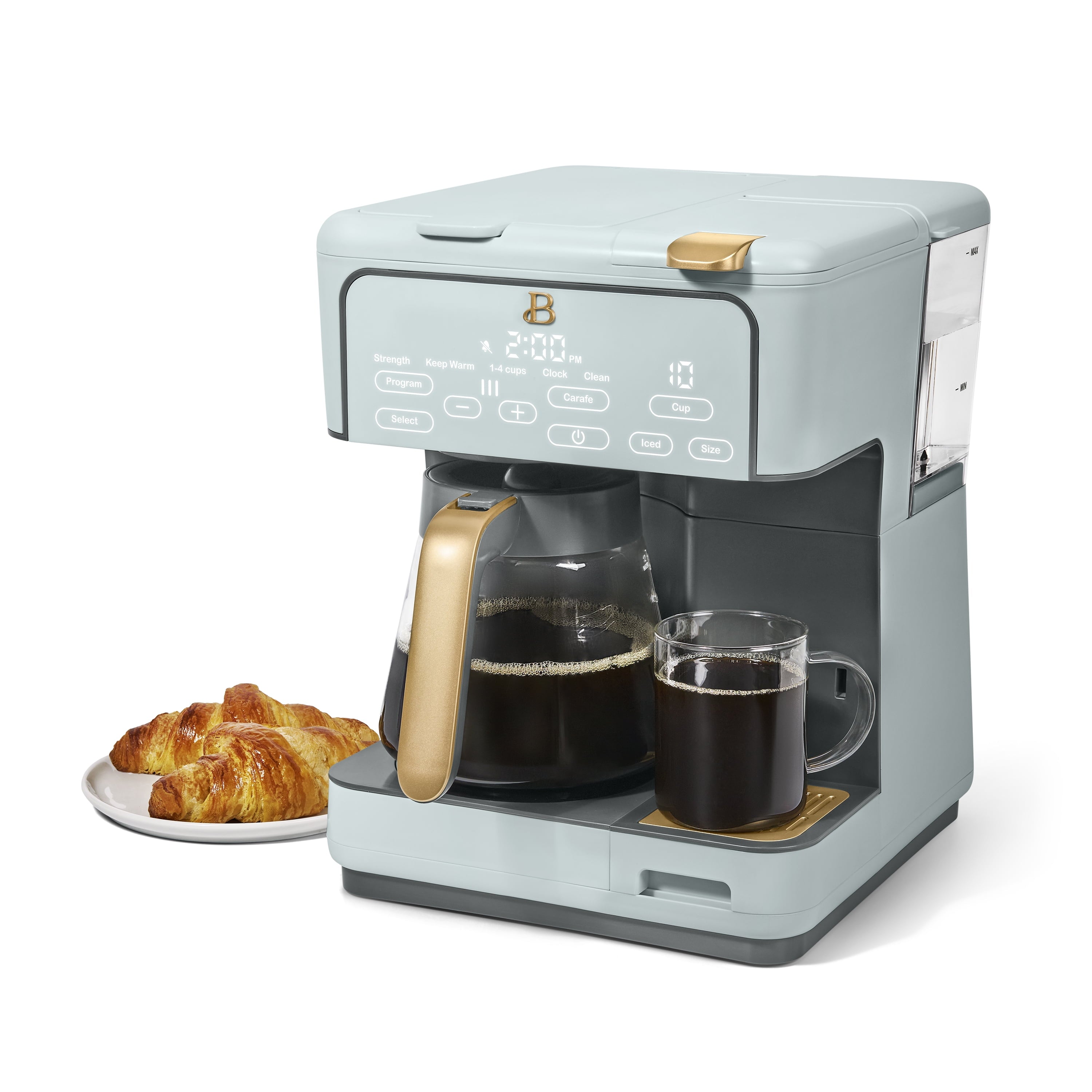Beautiful Multi-Brew Coffee Maker, 12-Cup and Single-Serve Coffee Machine, Black Sesame by Drew Barrymore