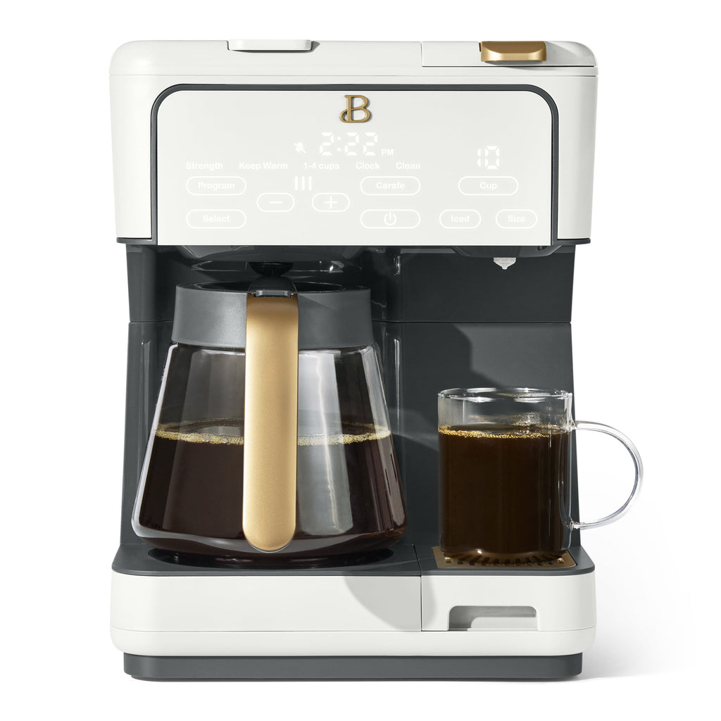 Beautiful Multi-Brew Coffee Maker, 12-Cup and Single-Serve Coffee Machine, Black Sesame by Drew Barrymore