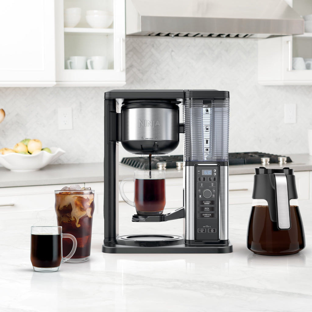 Ninja Hot & Iced 10-Cup Drip Coffee Maker, 4 Brew Styles, Rapid Cold Brew, CM360WM, Black