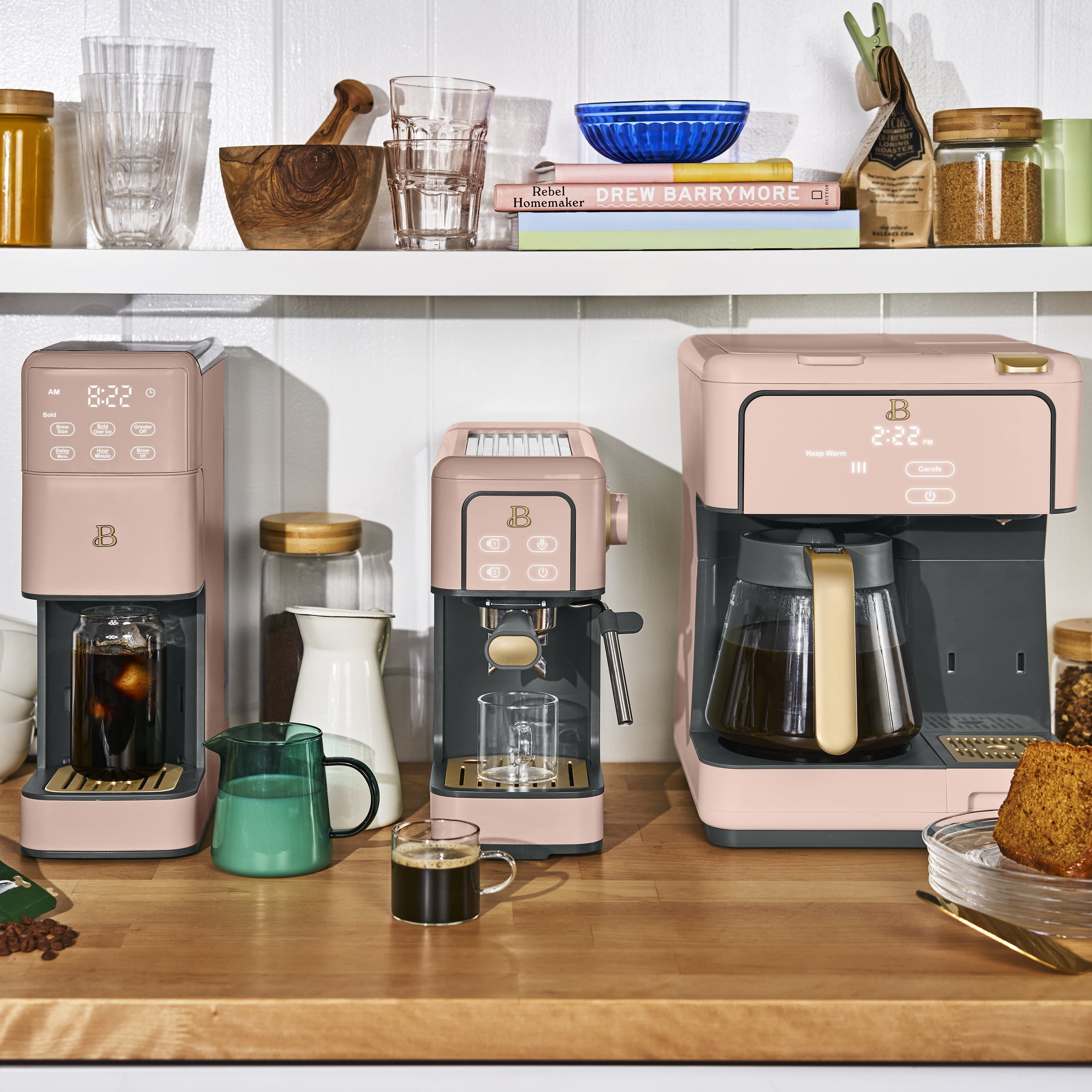 Beautiful Multi-Brew Coffee Maker, 12-Cup and Single-Serve Coffee Machine, Black Sesame by Drew Barrymore