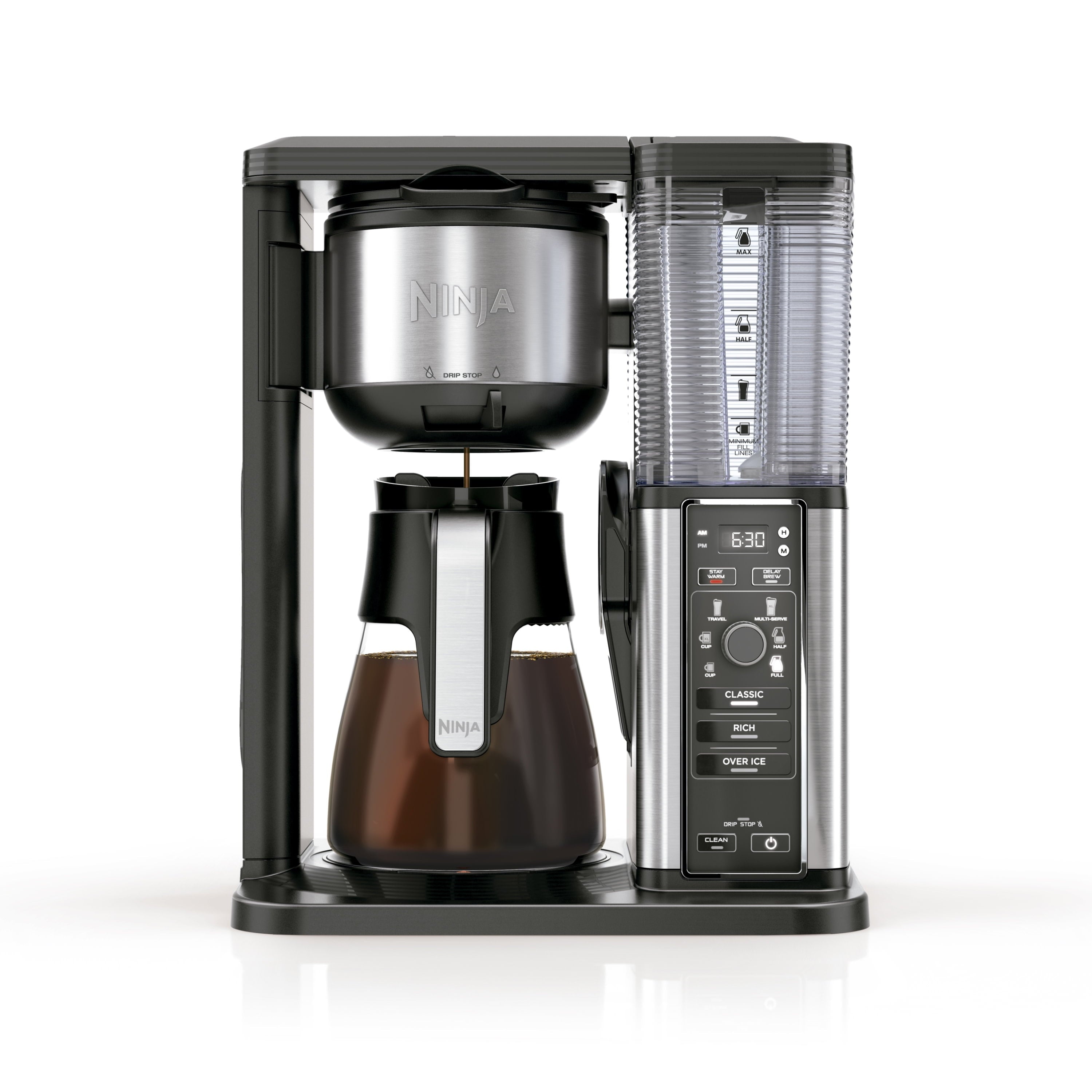 Ninja Hot & Iced 10-Cup Drip Coffee Maker, 4 Brew Styles, Rapid Cold Brew, CM360WM, Black