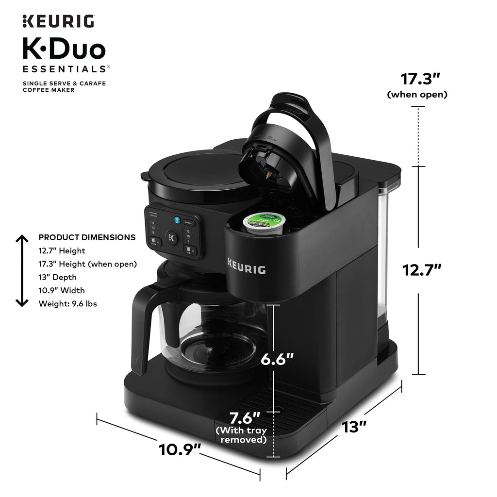 Keurig K-Duo Essentials Hot & Iced Single Serve K-Cup Pod & Carafe Coffee Maker, Gen 2