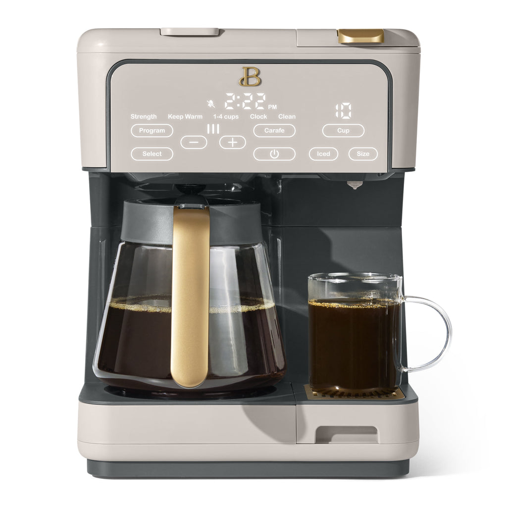 Beautiful Multi-Brew Coffee Maker, 12-Cup and Single-Serve Coffee Machine, Black Sesame by Drew Barrymore