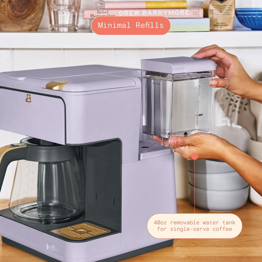 Beautiful Multi-Brew Coffee Maker, 12-Cup and Single-Serve Coffee Machine, Black Sesame by Drew Barrymore