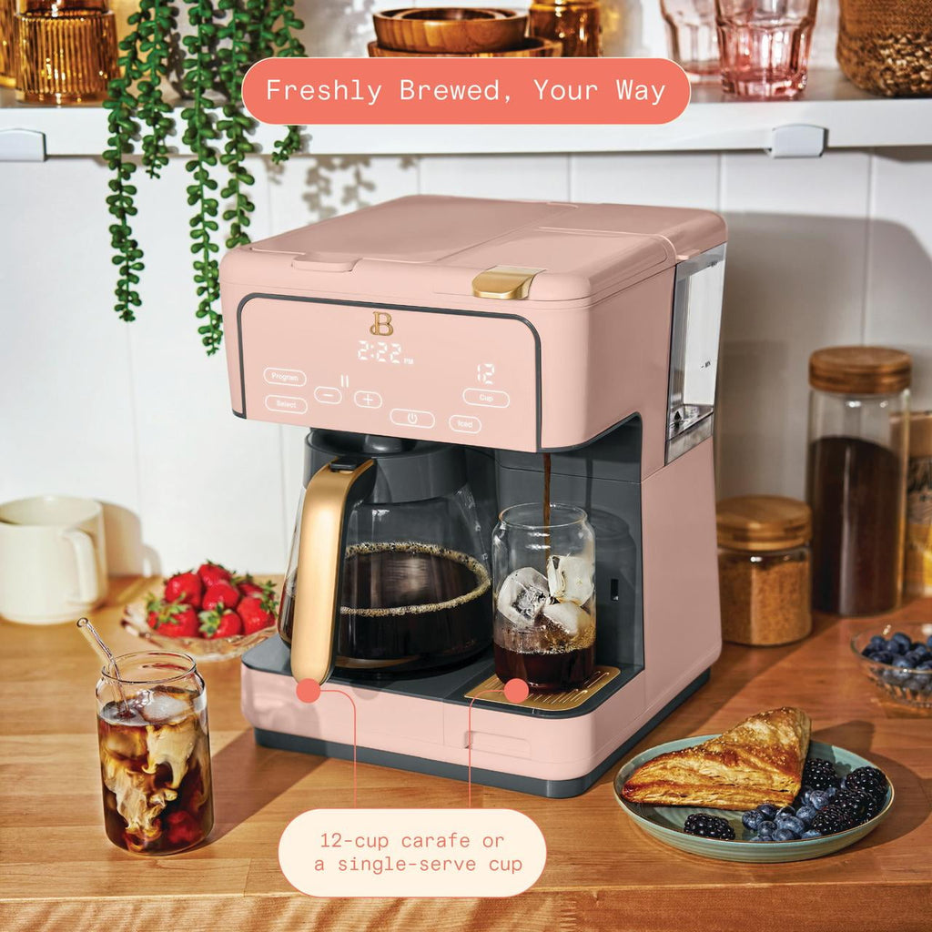 Beautiful Multi-Brew Coffee Maker, 12-Cup and Single-Serve Coffee Machine, Black Sesame by Drew Barrymore