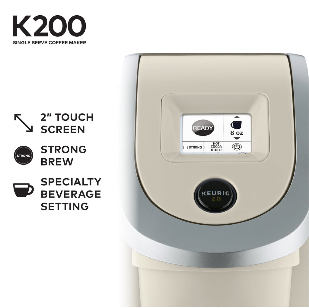Keurig K200 Single-Serve K-Cup Pod Coffee Maker, Sandy Pearl