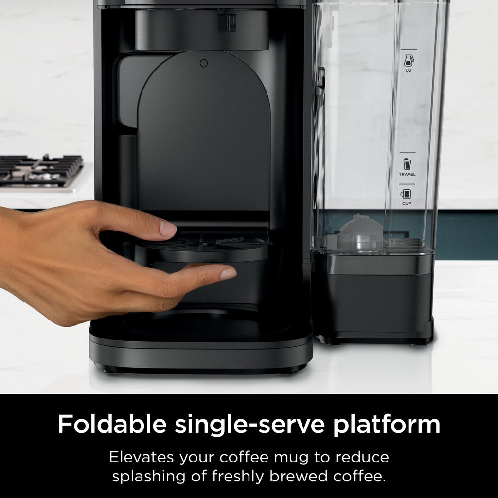 Ninja DualBrew Hot & Iced 12-Cup Drip Coffee Maker, K-Cup Compatible, Rapid Cold Brew, CFP150, Black