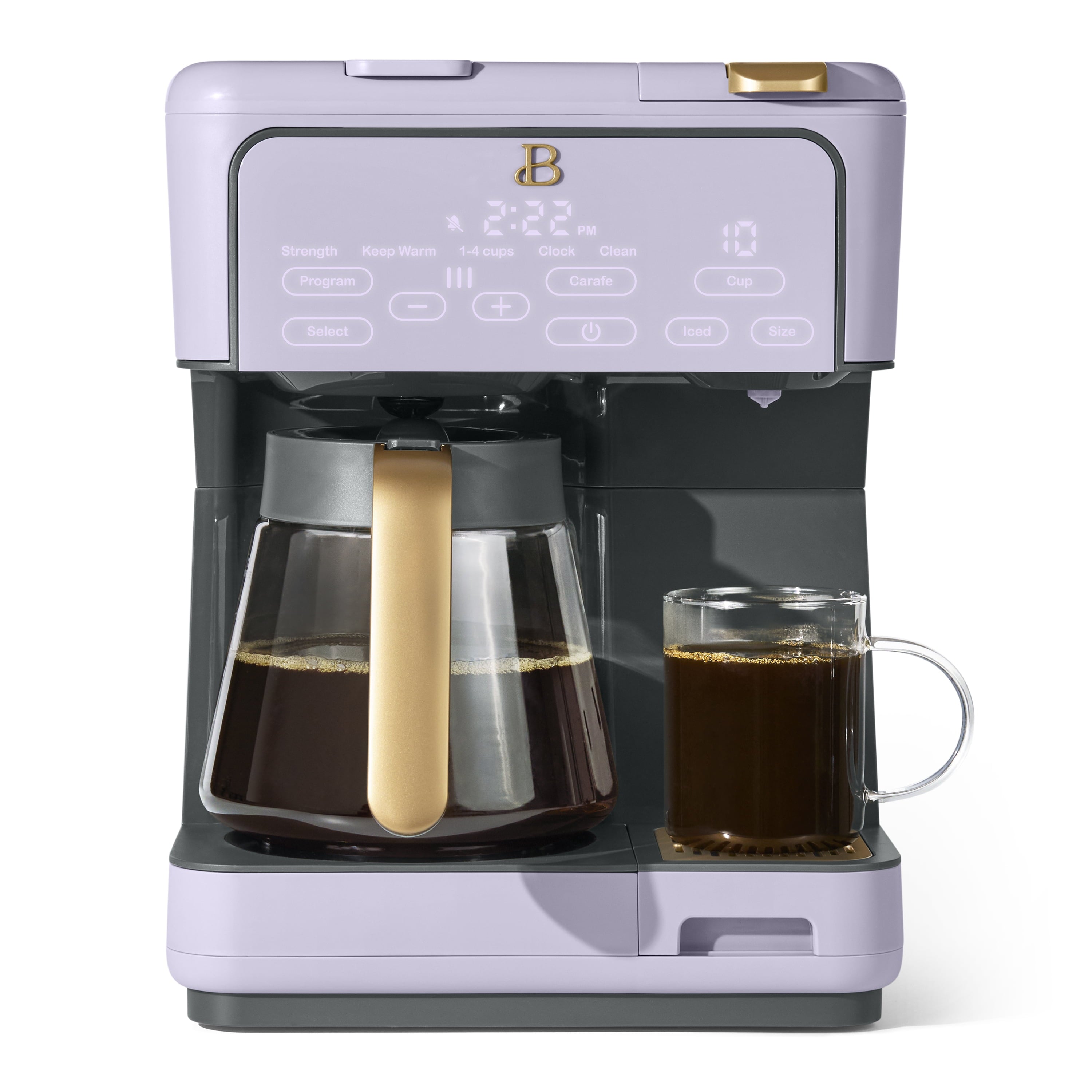 Beautiful Multi-Brew Coffee Maker, 12-Cup and Single-Serve Coffee Machine, Black Sesame by Drew Barrymore