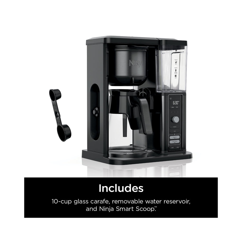 Ninja Hot & Iced 10-Cup Drip Coffee Maker, 4 Brew Styles, Rapid Cold Brew, CM360WM, Black