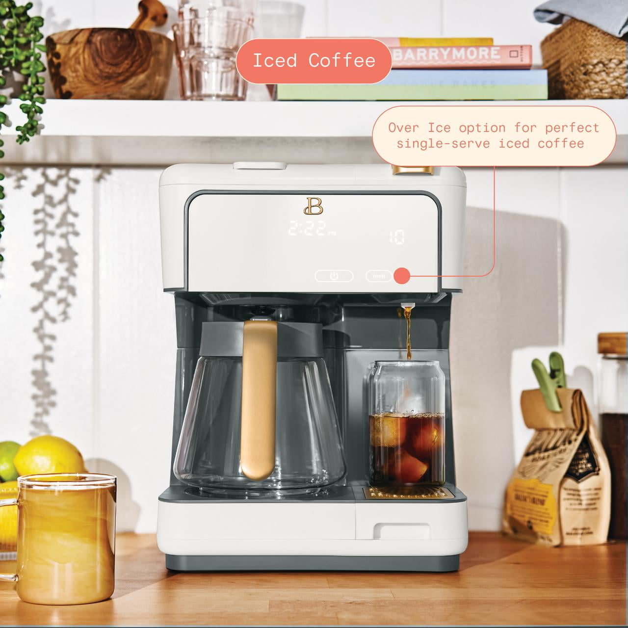 Beautiful Multi-Brew Coffee Maker, 12-Cup and Single-Serve Coffee Machine, Black Sesame by Drew Barrymore