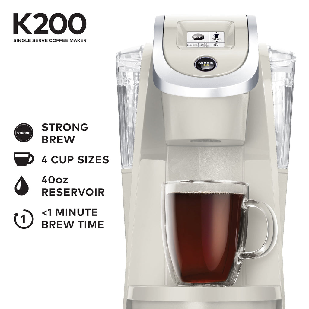Keurig K200 Single-Serve K-Cup Pod Coffee Maker, Sandy Pearl