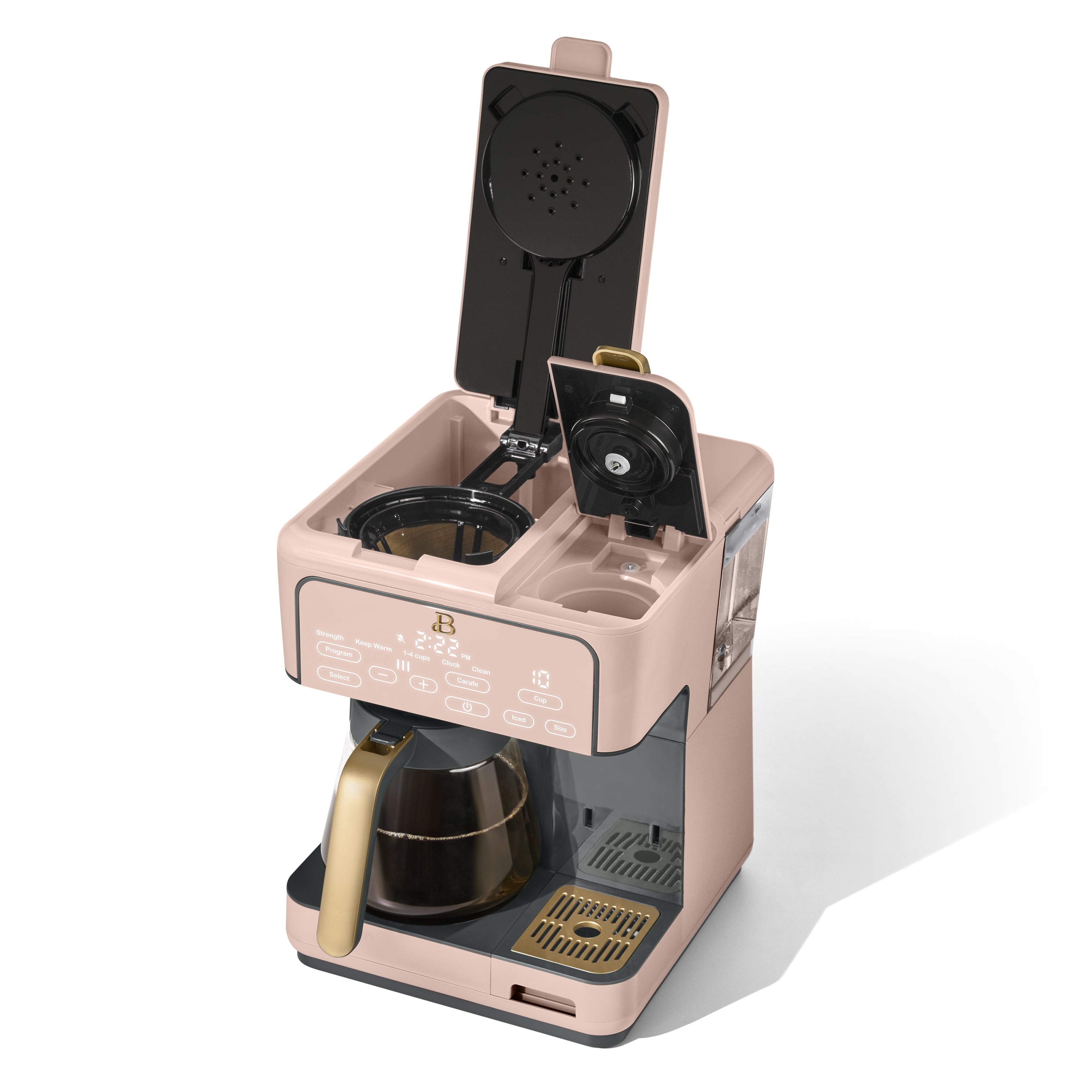 Beautiful Multi-Brew Coffee Maker, 12-Cup and Single-Serve Coffee Machine, Black Sesame by Drew Barrymore