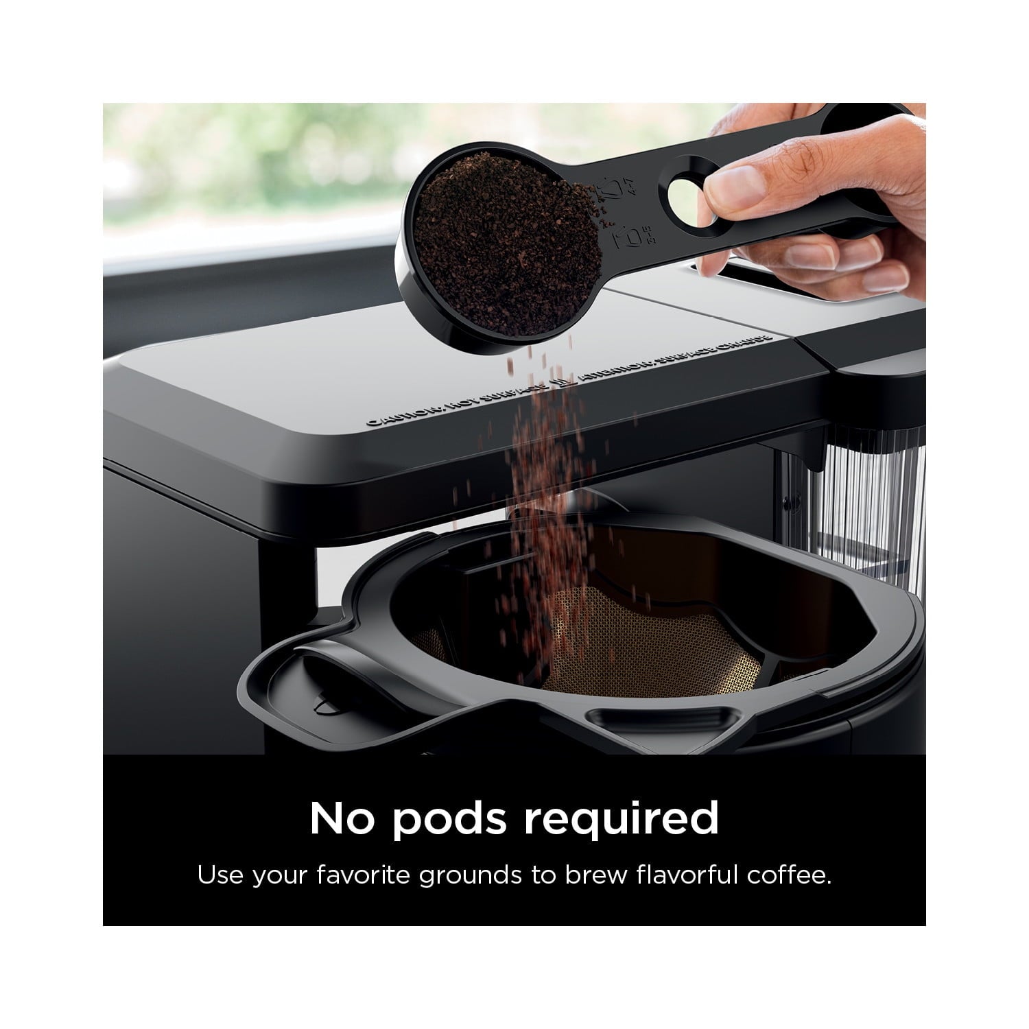 Ninja Hot & Iced 10-Cup Drip Coffee Maker, 4 Brew Styles, Rapid Cold Brew, CM360WM, Black