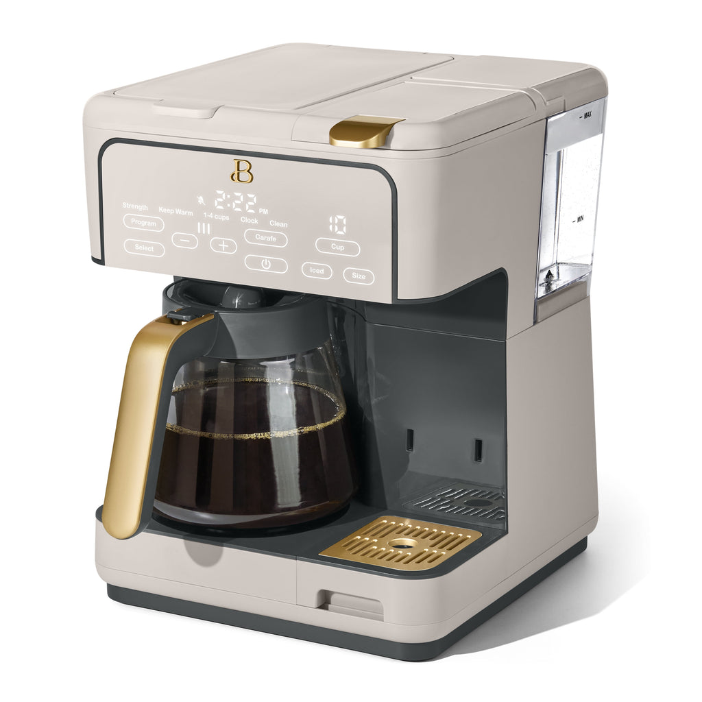 Beautiful Multi-Brew Coffee Maker, 12-Cup and Single-Serve Coffee Machine, Black Sesame by Drew Barrymore