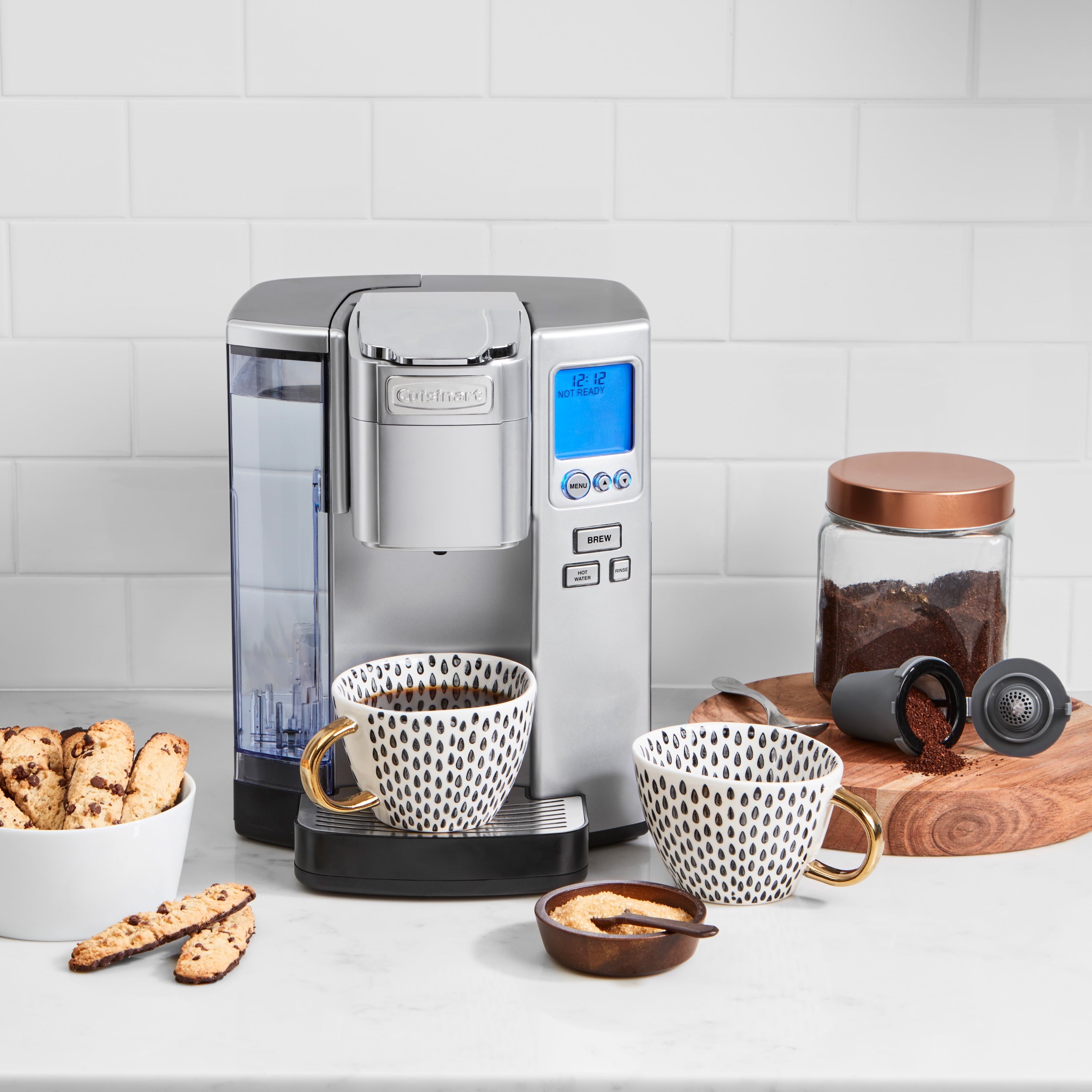 Cuisinart Premium Single Serve Brewer + Hot Water Coffee-Maker Combo