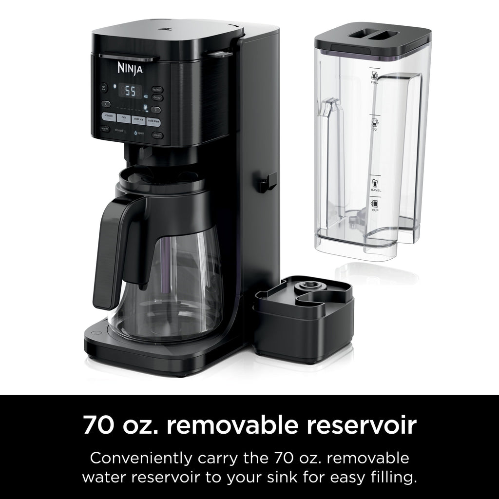 Ninja DualBrew Hot & Iced 12-Cup Drip Coffee Maker, K-Cup Compatible, Rapid Cold Brew, CFP150, Black