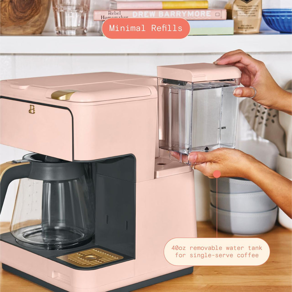 Beautiful Multi-Brew Coffee Maker, 12-Cup and Single-Serve Coffee Machine, Black Sesame by Drew Barrymore