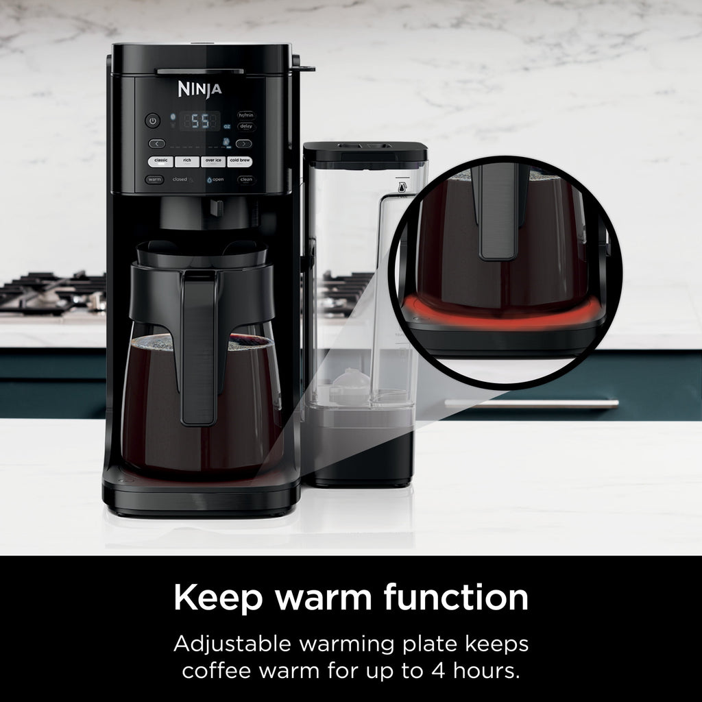 Ninja DualBrew Hot & Iced 12-Cup Drip Coffee Maker, K-Cup Compatible, Rapid Cold Brew, CFP150, Black