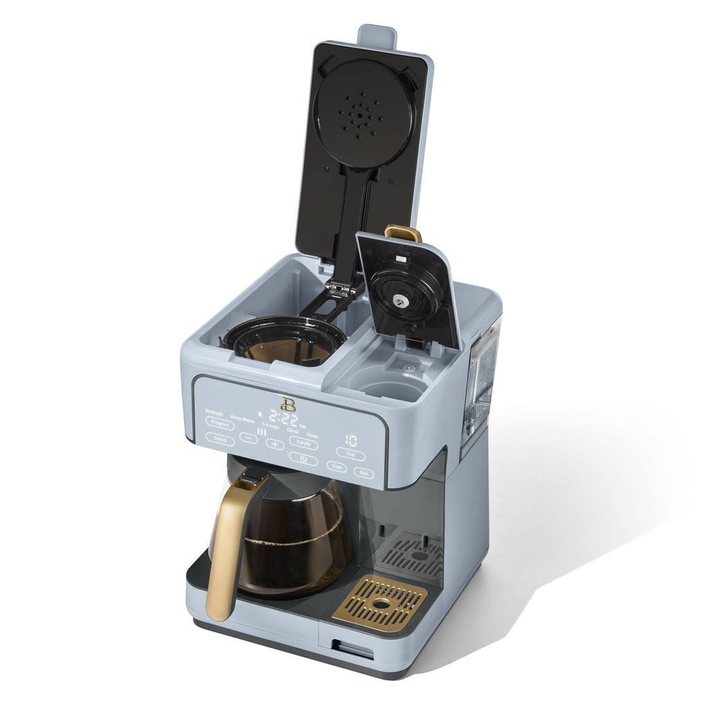 Beautiful Multi-Brew Coffee Maker, 12-Cup and Single-Serve Coffee Machine, Black Sesame by Drew Barrymore
