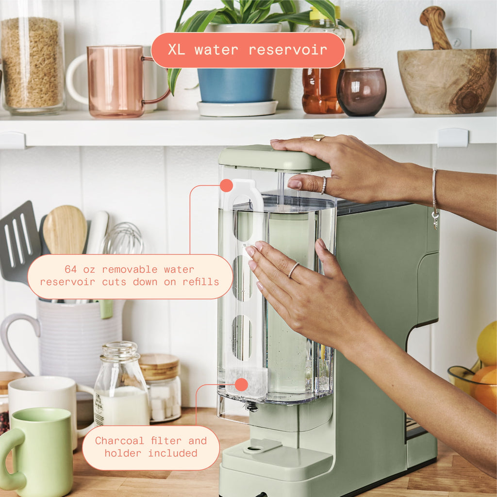 Beautiful Perfect Grind™ Programmable Single Serve Coffee Maker with Build-In Grinder, White Icing by Drew Barrymore