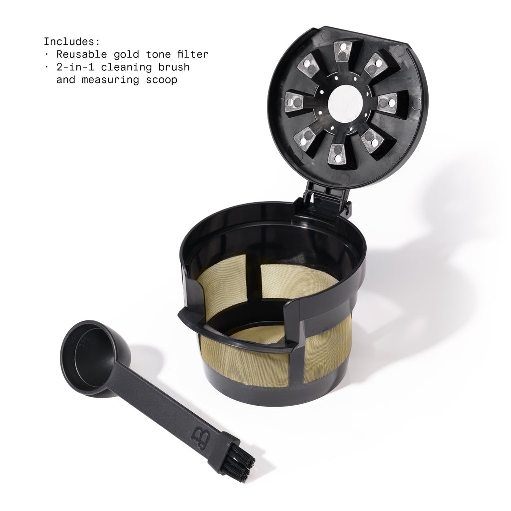 Beautiful Perfect Grind™ Programmable Single Serve Coffee Maker with Build-In Grinder, White Icing by Drew Barrymore