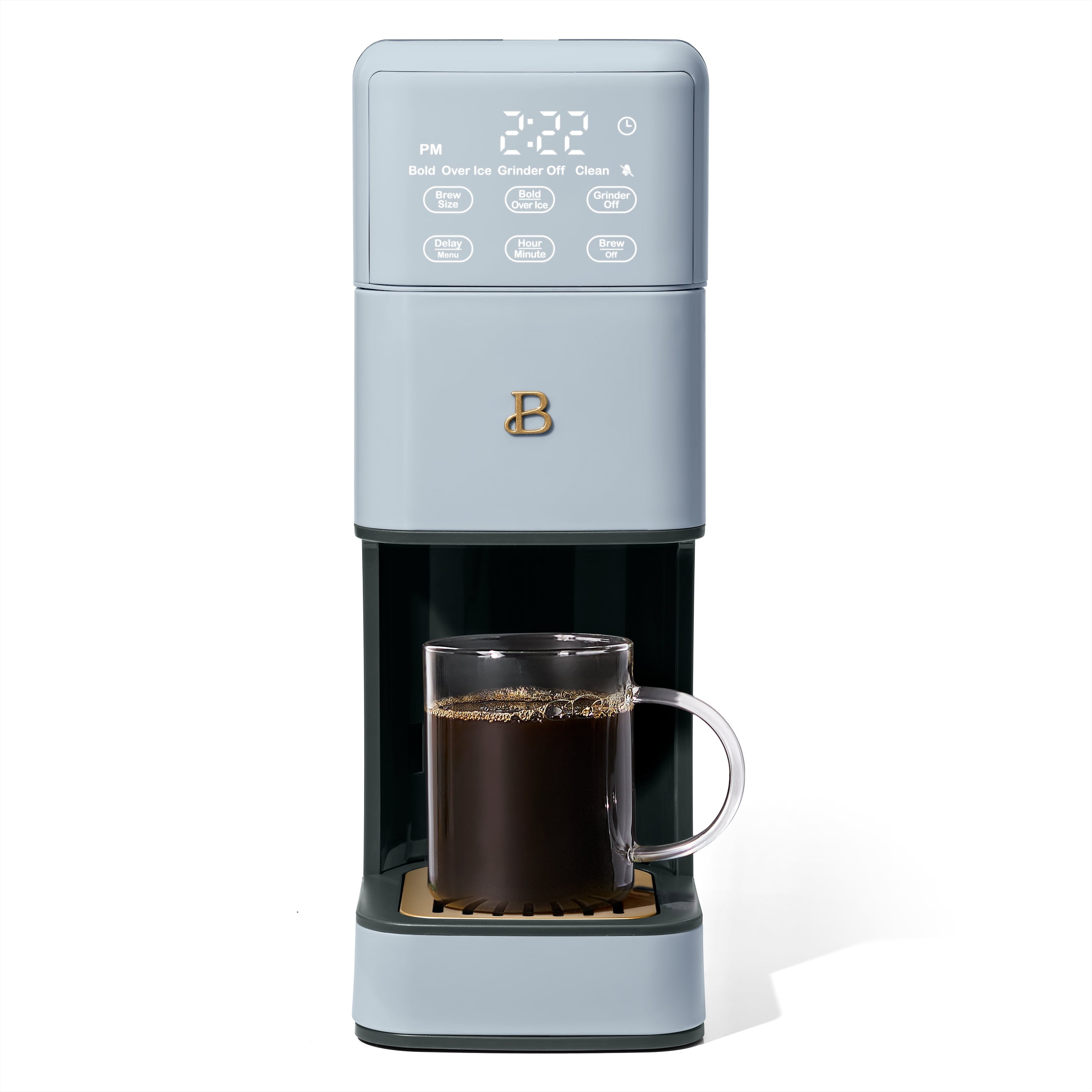 Beautiful Perfect Grind™ Programmable Single Serve Coffee Maker with Build-In Grinder, White Icing by Drew Barrymore